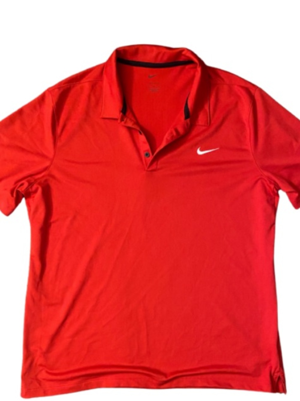 Nike Dri-Fit Men’s Red Polo with White Swoosh Size XL